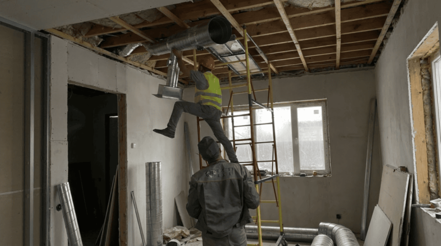 Монтаж принудительной системы вентиляции