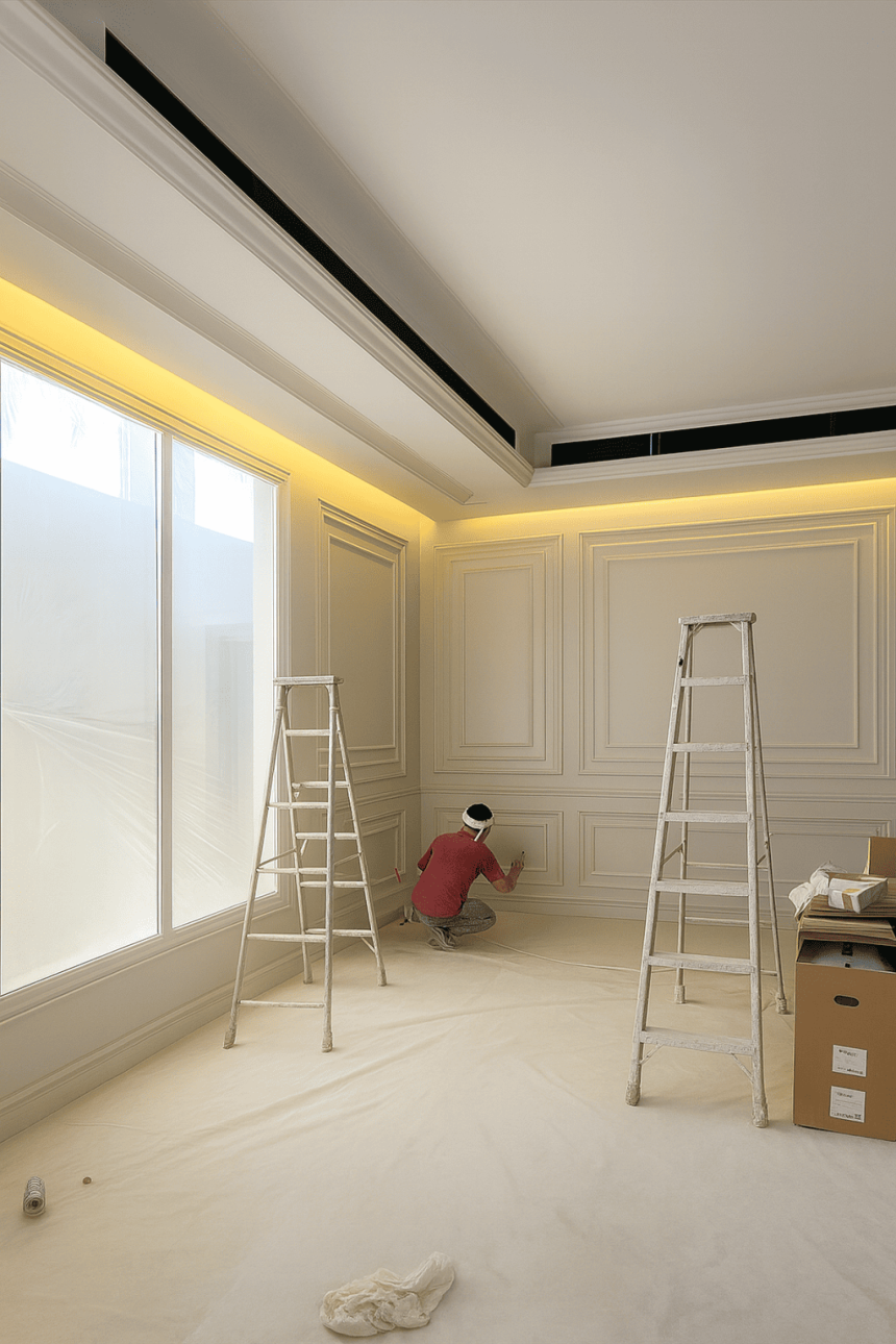 Щелевые решетки приточной вентиляции в кухне гостиной